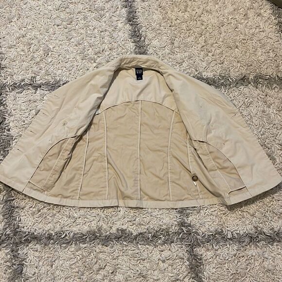 Gap Classic Trench Coat Cream Beige Small - Picture 5 of 5